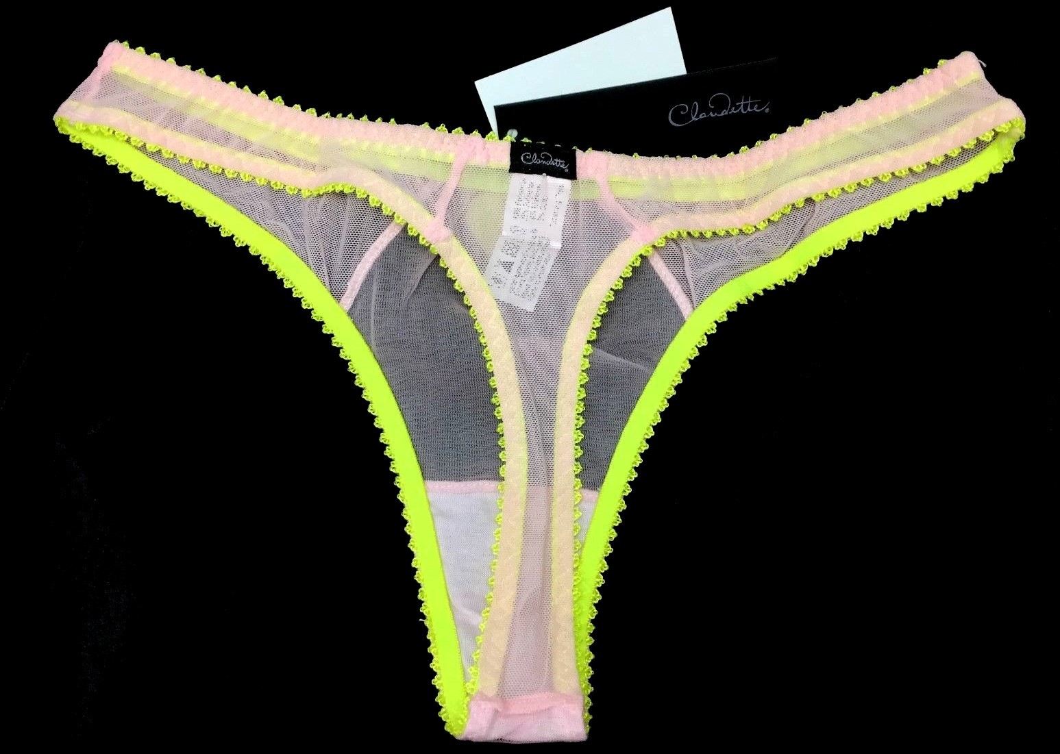 Claudette Dessous Thong Bikini Panty Briefs Sexy Lingerie Panties Peony Limeade