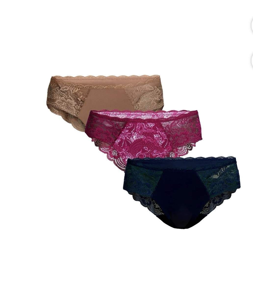 Joyspun Womens Assorted Microfiber & Lace Hipster Panties 3-Pack Sz XXXL (22)NWT
