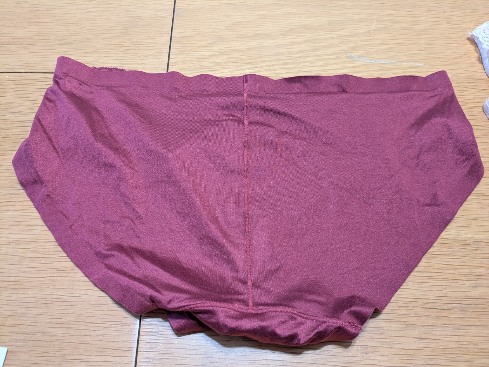 Maidenform Burgandy Lace Bikini Panties Underwear Front Bow Sz L