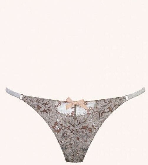 Agent Provocateur LORELLI Brief S/2 NWT Rose Gold & Silver Orig. $505 RARE! [C1]