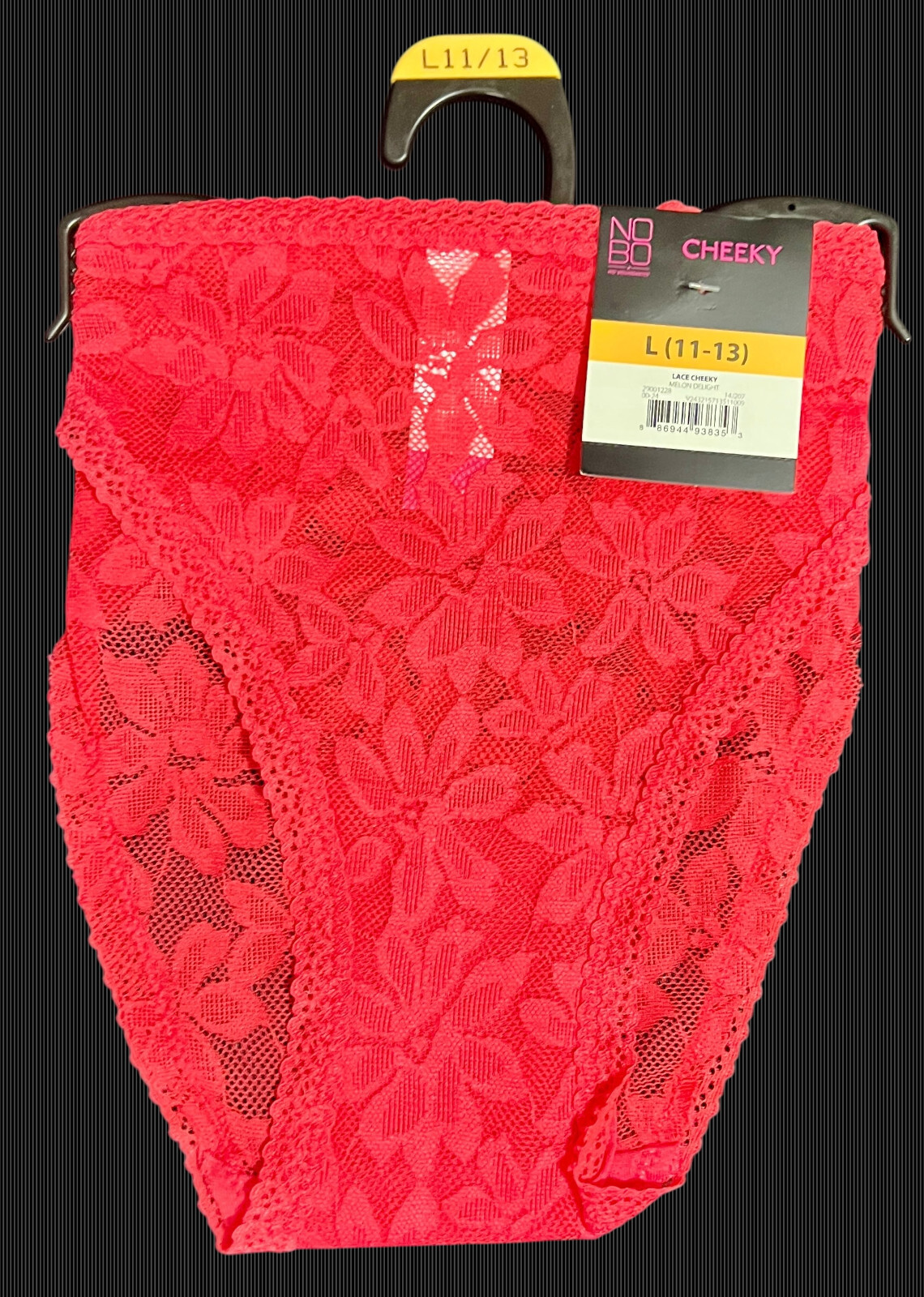 Women’s NOBO No Boundaries Strappy Lace Cheeky XS-XXL Red Panties Underwear NWT