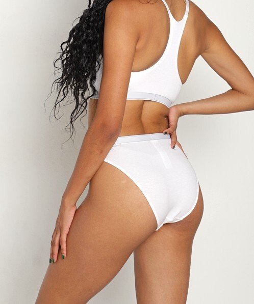 NWT Calvin Klein WOMEN’S(MEDIUM) Pure Ribbed Cheeky Bikini QF6443-110 BRAZILIAN