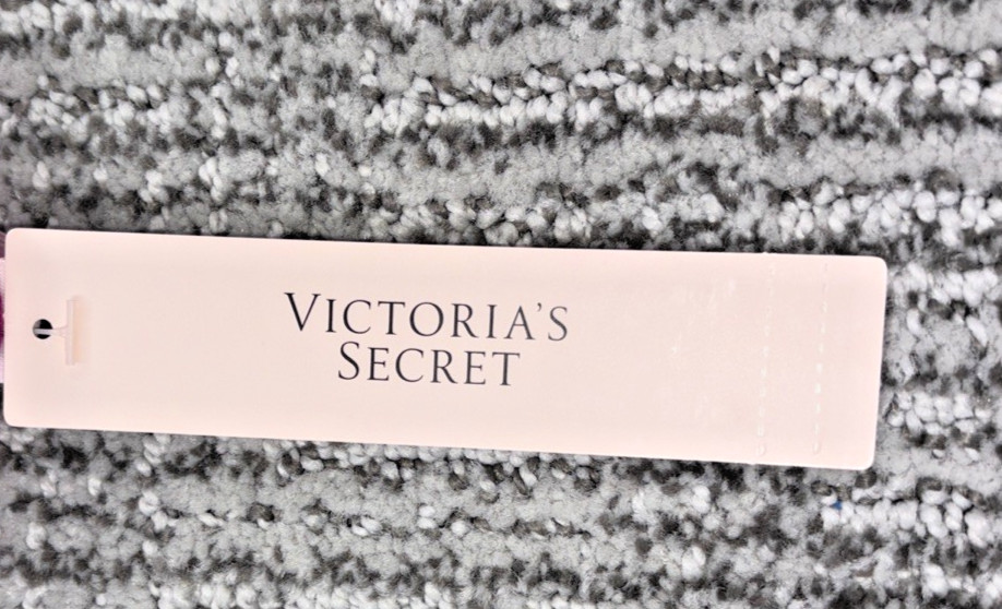 Victoria’s Secret Tease NWT Medium Purple Floral Logo Lace High Leg Thong Panty