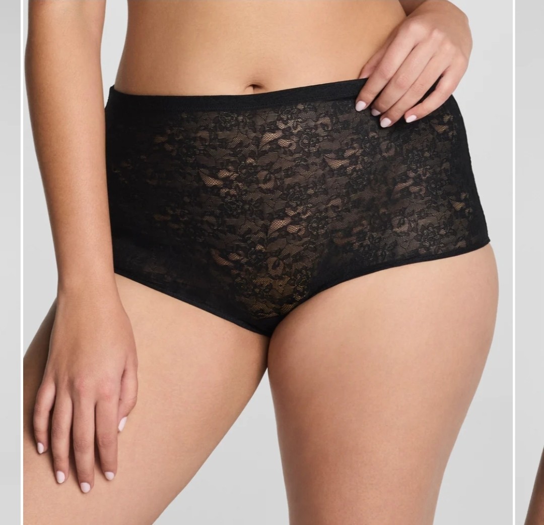 SPANX super smooth Day to Date Night Lace Boyshort Sexy Goth Mid Rise Black 1x