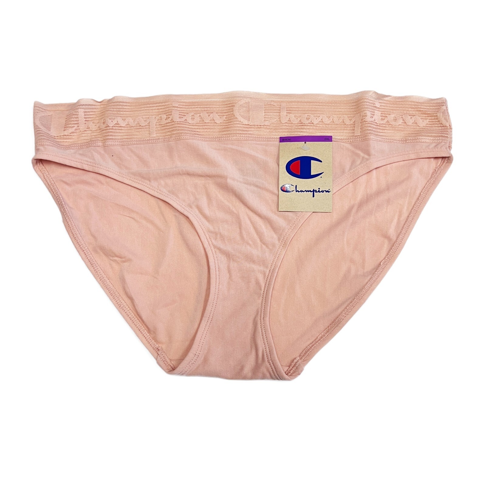 CHAMPION Women’s Wide Lace Logo Waistband Bikini Panty 2XL NEW