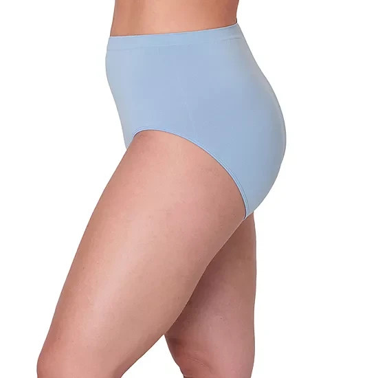 Bali Women Smooth Revolution Micro Brief Panties 3-Pack Blue Purple Size 8/9