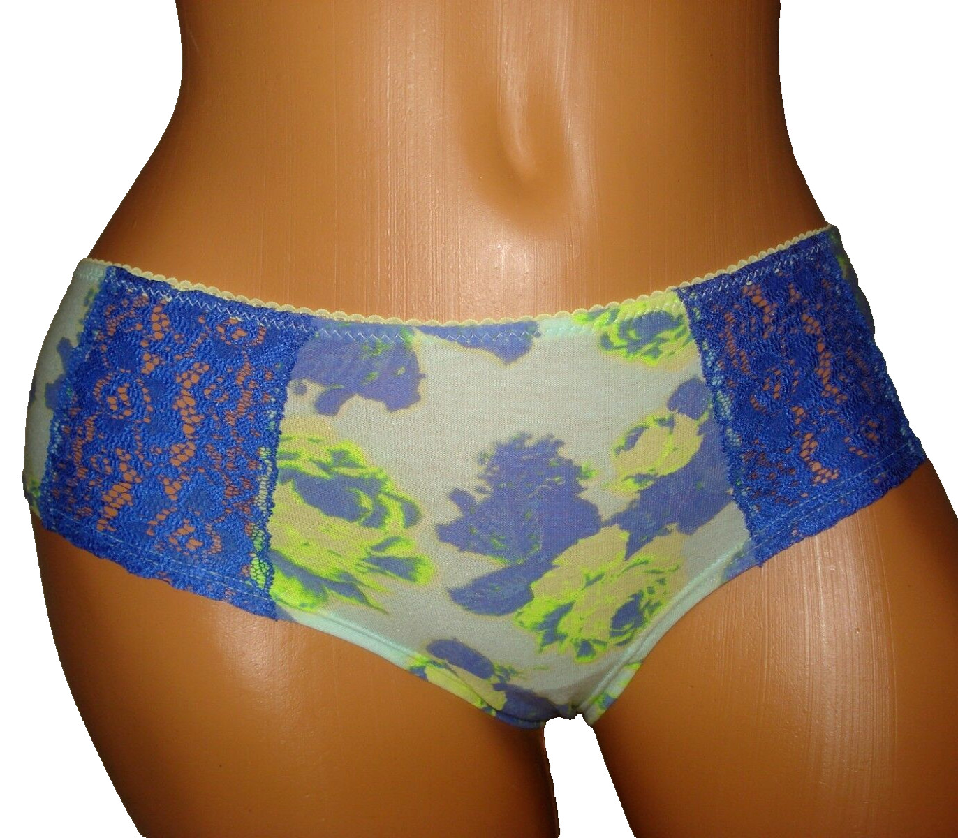 Victoria Secret Panty XS PINK Extra Low Rise Cheekster Floral Lace