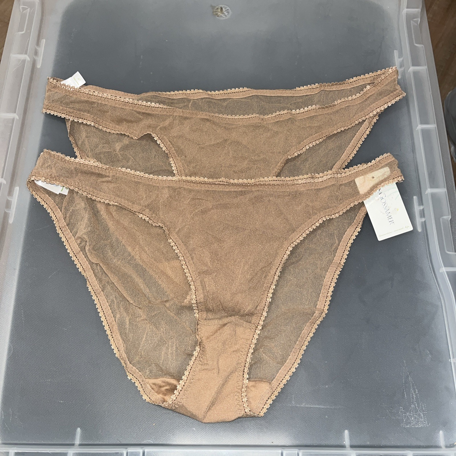 On Gossamer Natural Mesh Bikini Underwear, US Size 2X