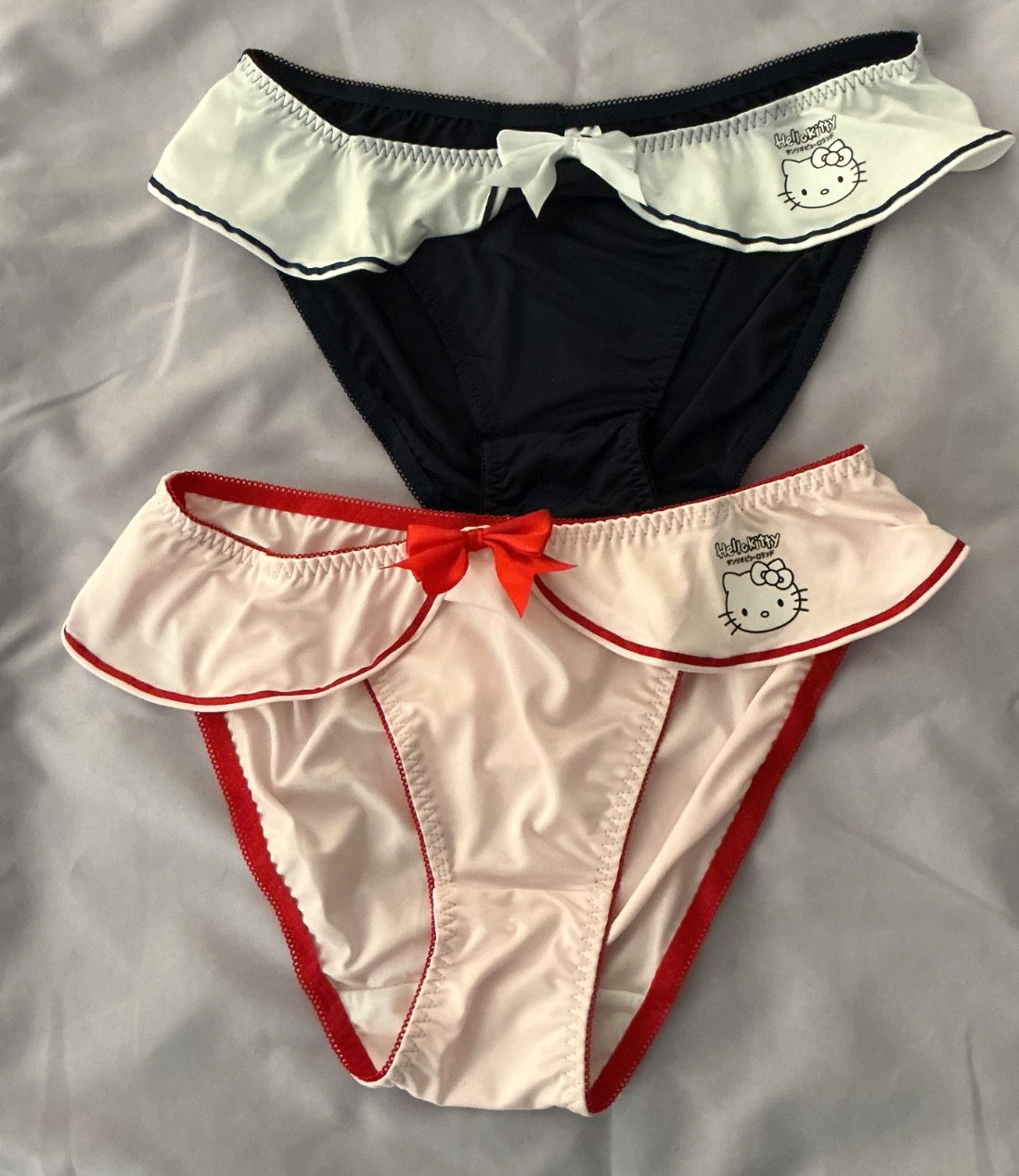 Sanrio Women’s Hello Kitty Navy Style Bikini Brief PINK & Blue 2 pack size M