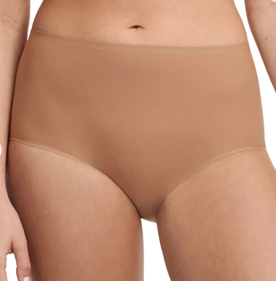 Chantelle ONE SIZE PLUS (1X-4X) SoftStretch Brief Panty 1137 NWOT Coffee Latte