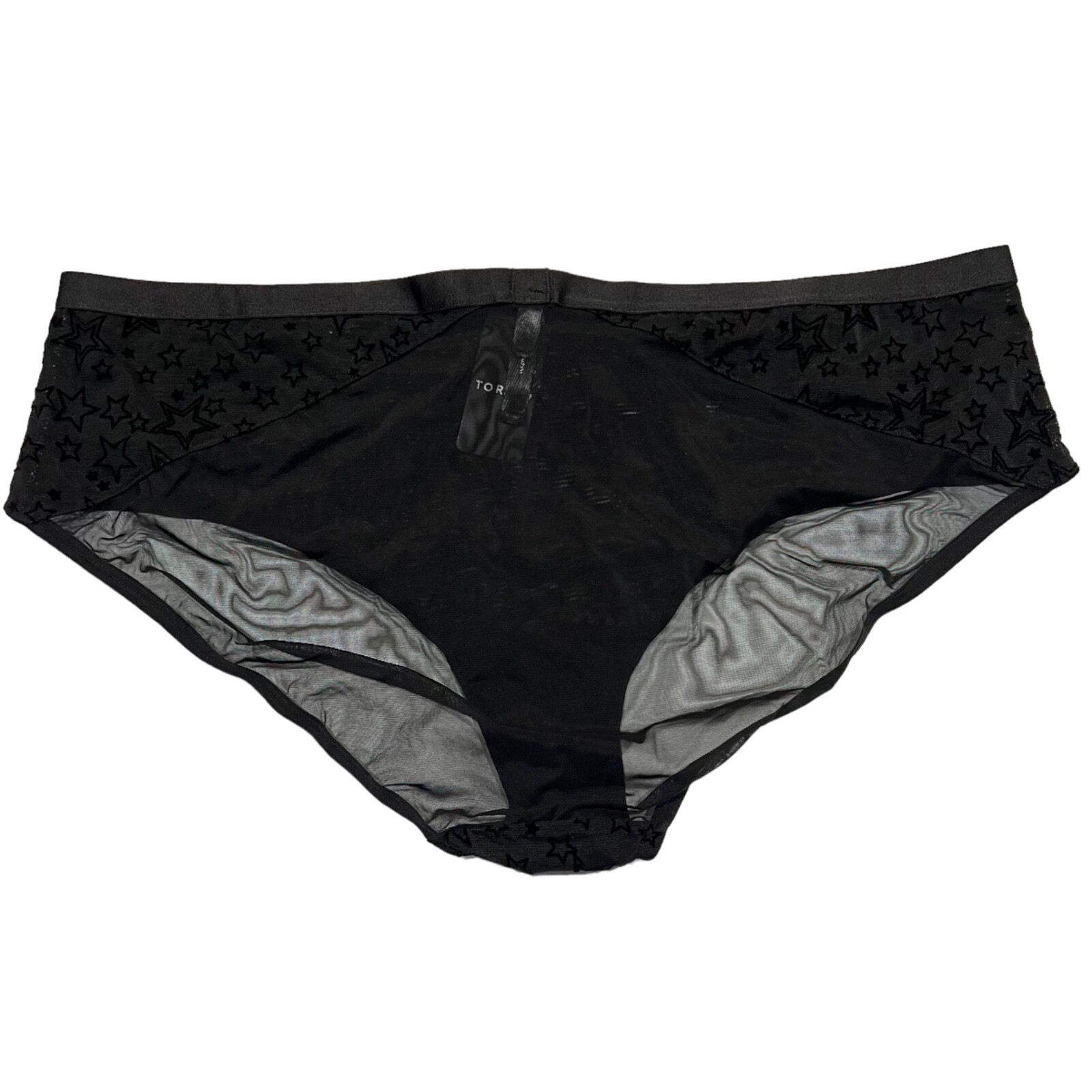 NWT TORRID Hipster Pantie Underwear Sz 3X-4X Black Mesh Stars