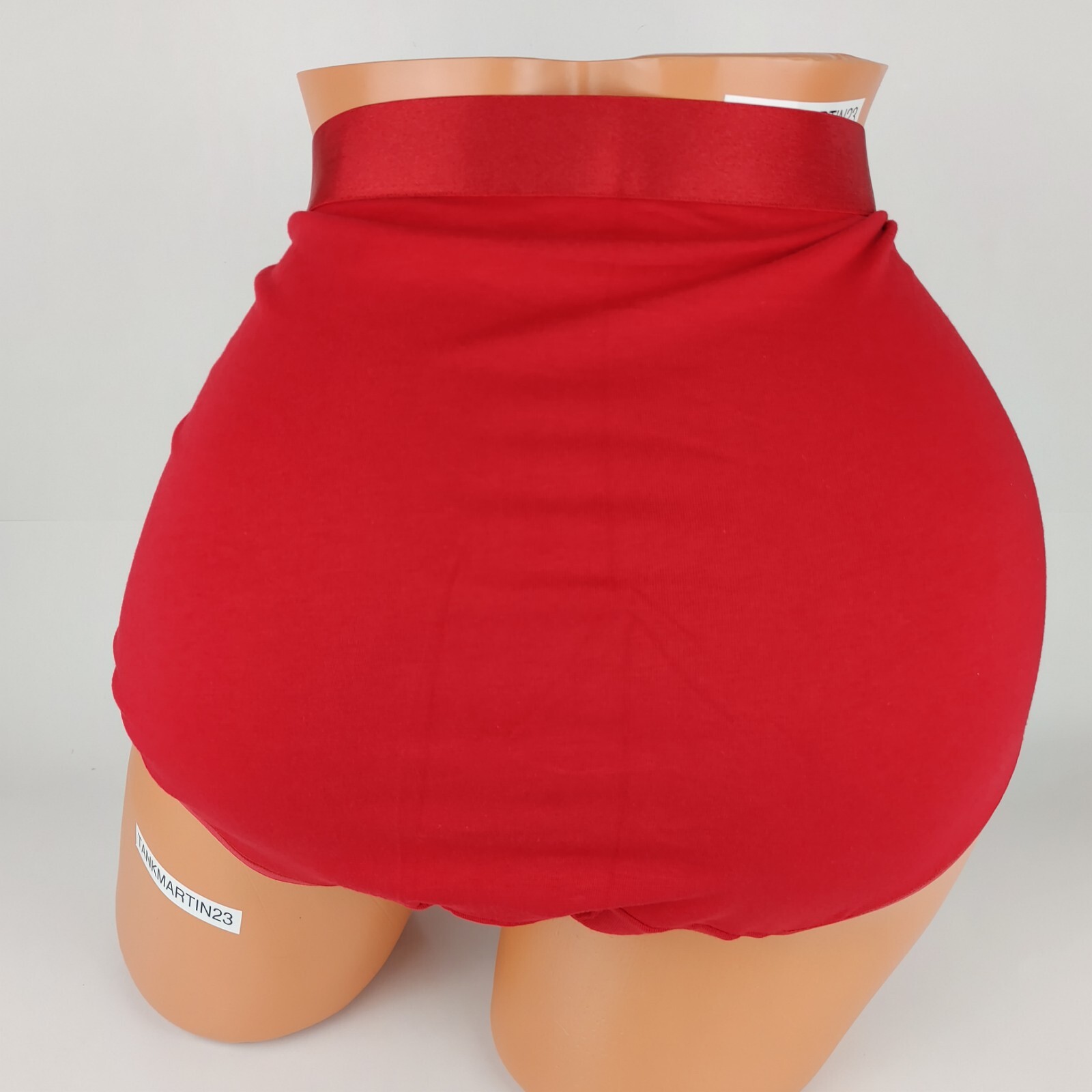 NWT LANE BRYANT CACIQUE PLUS COTTON FULL BRIEF 18/20 PANTY SOLID RED LACE HIPS