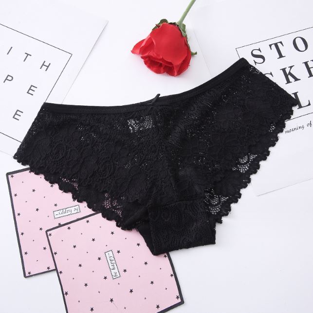 6 Pack Lot Women Sexy Lace Floral Brief Pantie Thong G-string Lingerie Underwear