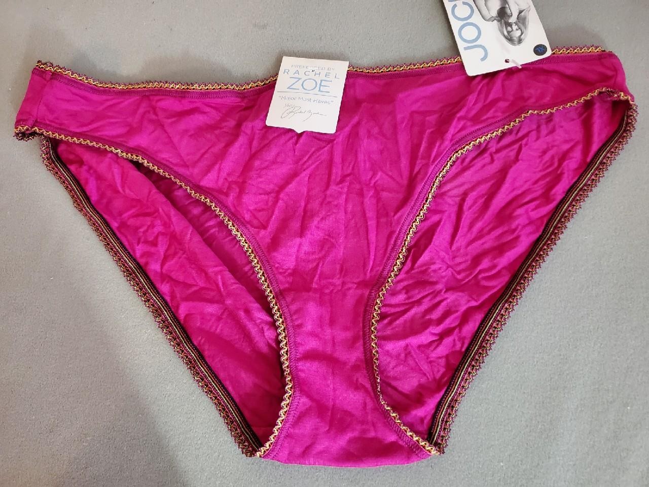 NWT JOCKEY MODAL SPANDEX BIKINI PANTIES RACHEL ZOE 2003 552 WINE XL