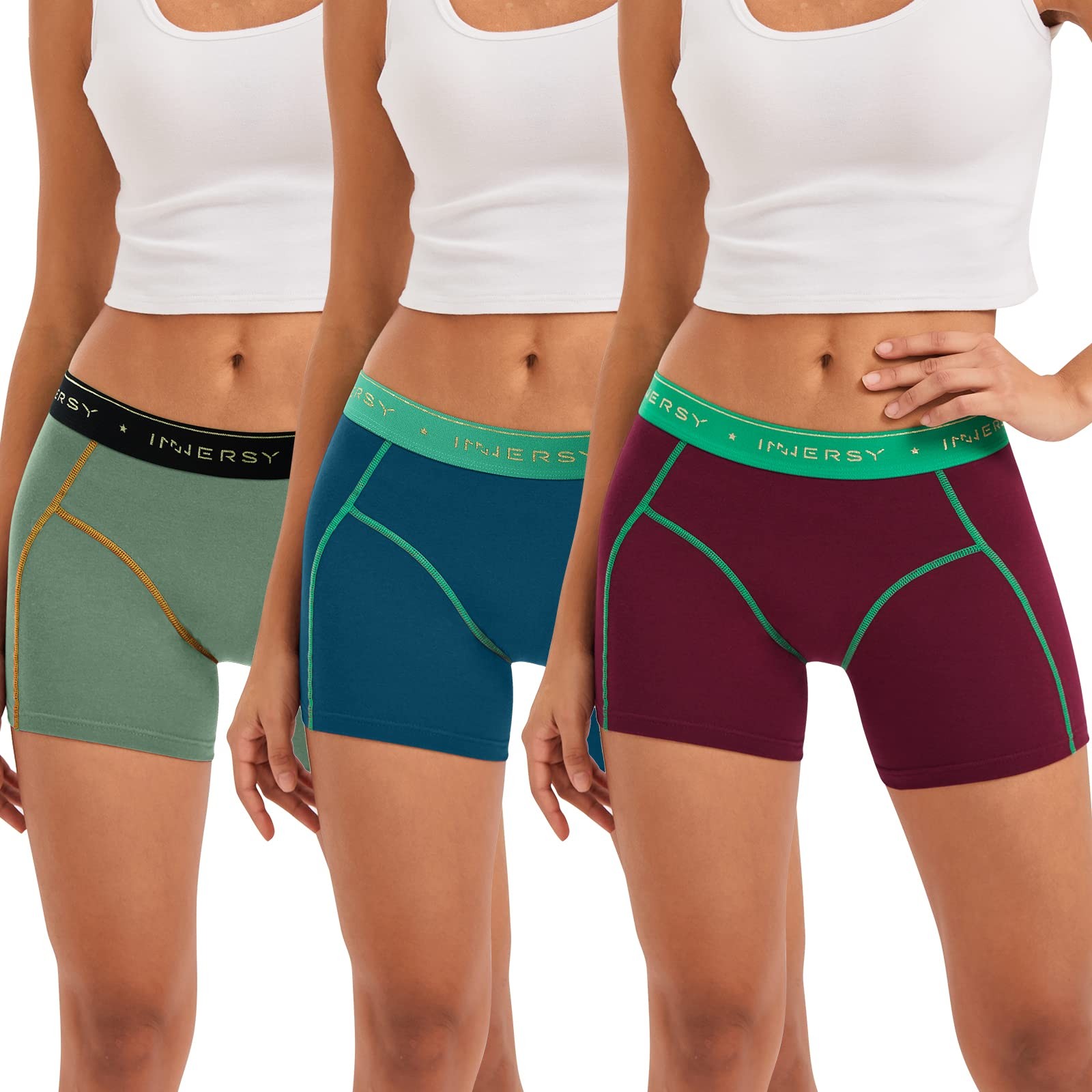 Ladies boxer shorts cotton sports underwear women long johns panties…