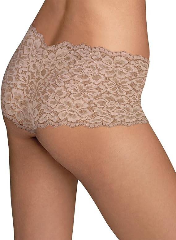 Maidenform Women’s Boy Shorts Fit, Cheeky Lace Boyshort Underwear