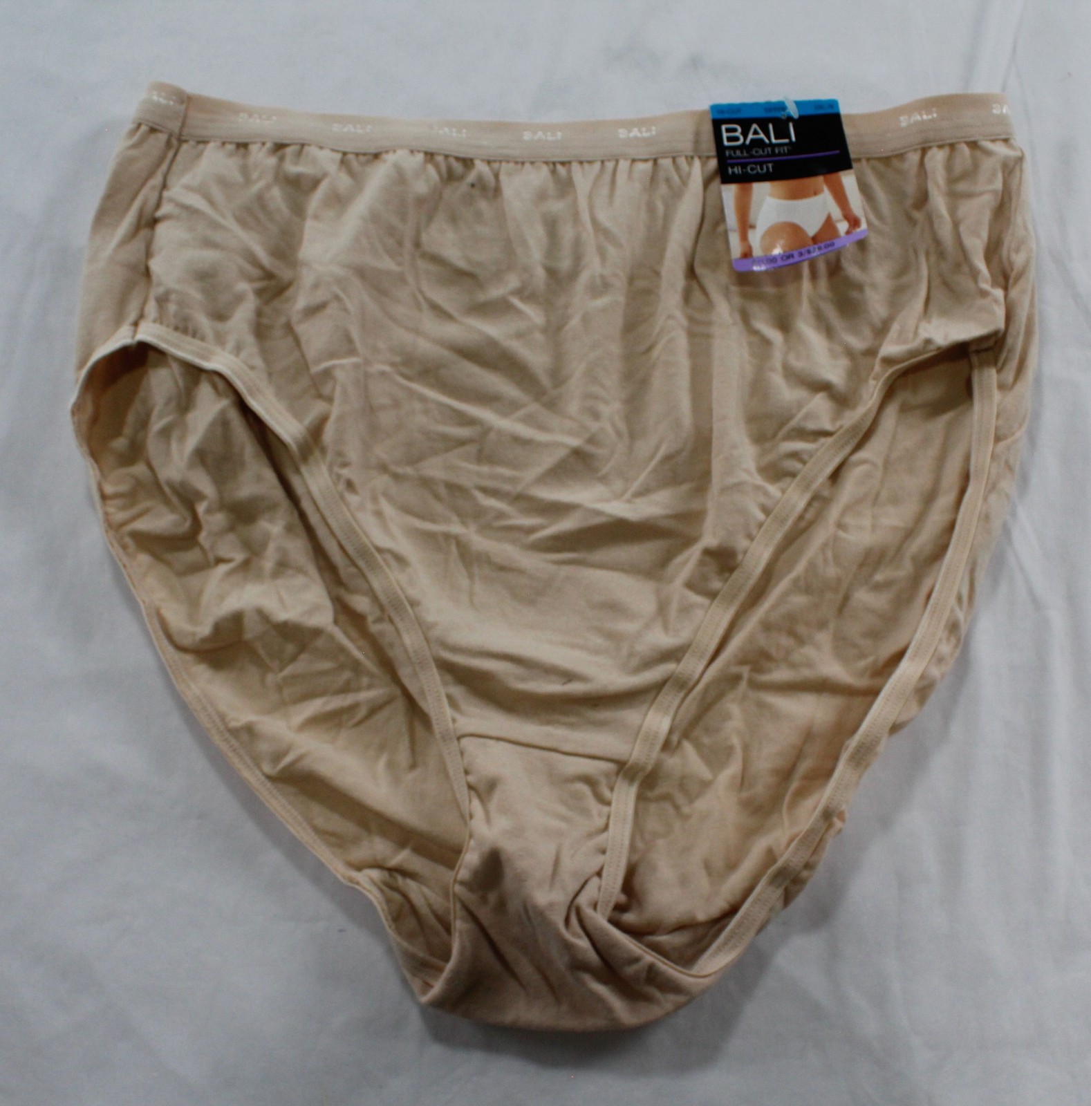 Bali Women’s Full Cut Fit Stretch Classic Cotton Briefs MS7 Soft Taupe Size 2XL