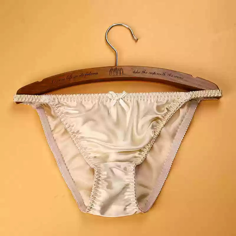 6 Pairs/lot Women’s 100% Silk String Bikini Silk Panties Sexy Bow SIZE: S – XXL