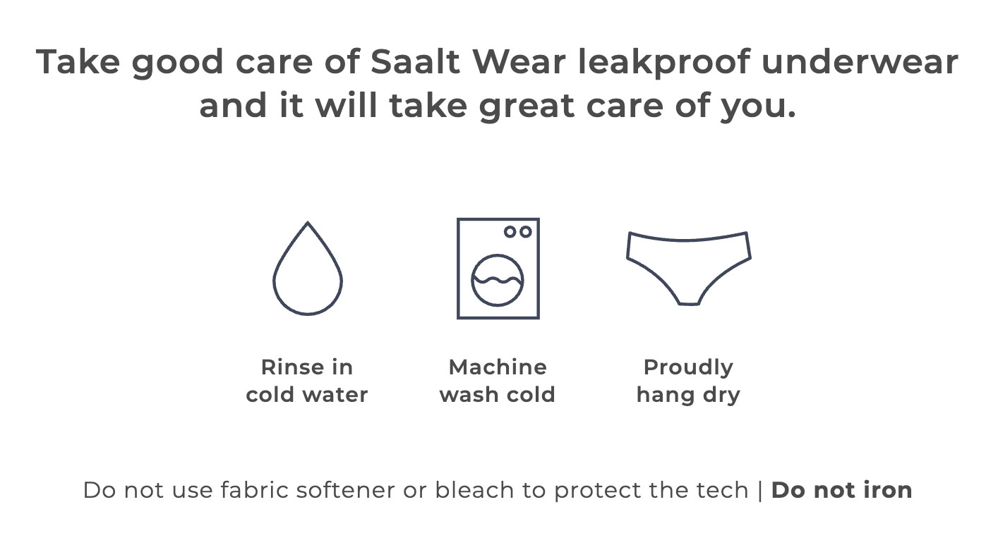 Saalt Leakproof Underwear Comfort Brief Period Proof Black Size XXL (18-20) NIP