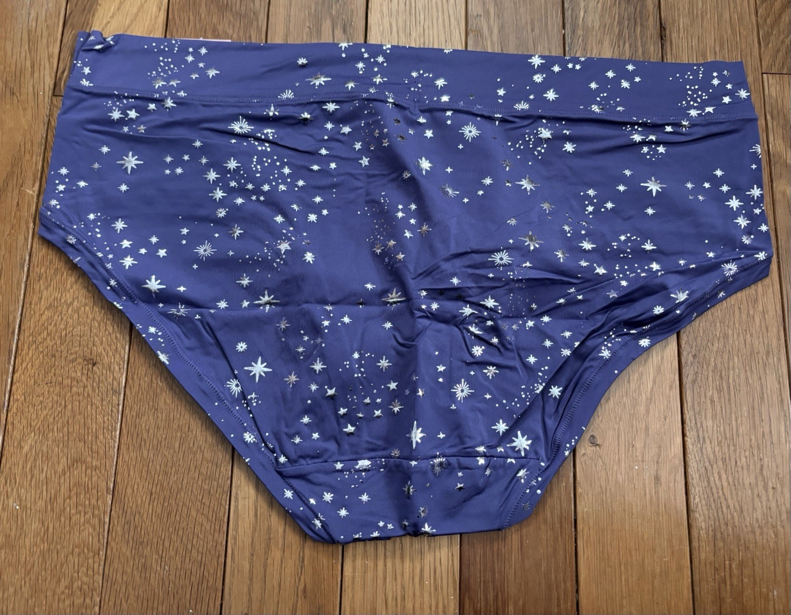 Plus Size 14/16 Lane Bryant Cacique Comfort Bliss Hipster Violet Silver Stars
