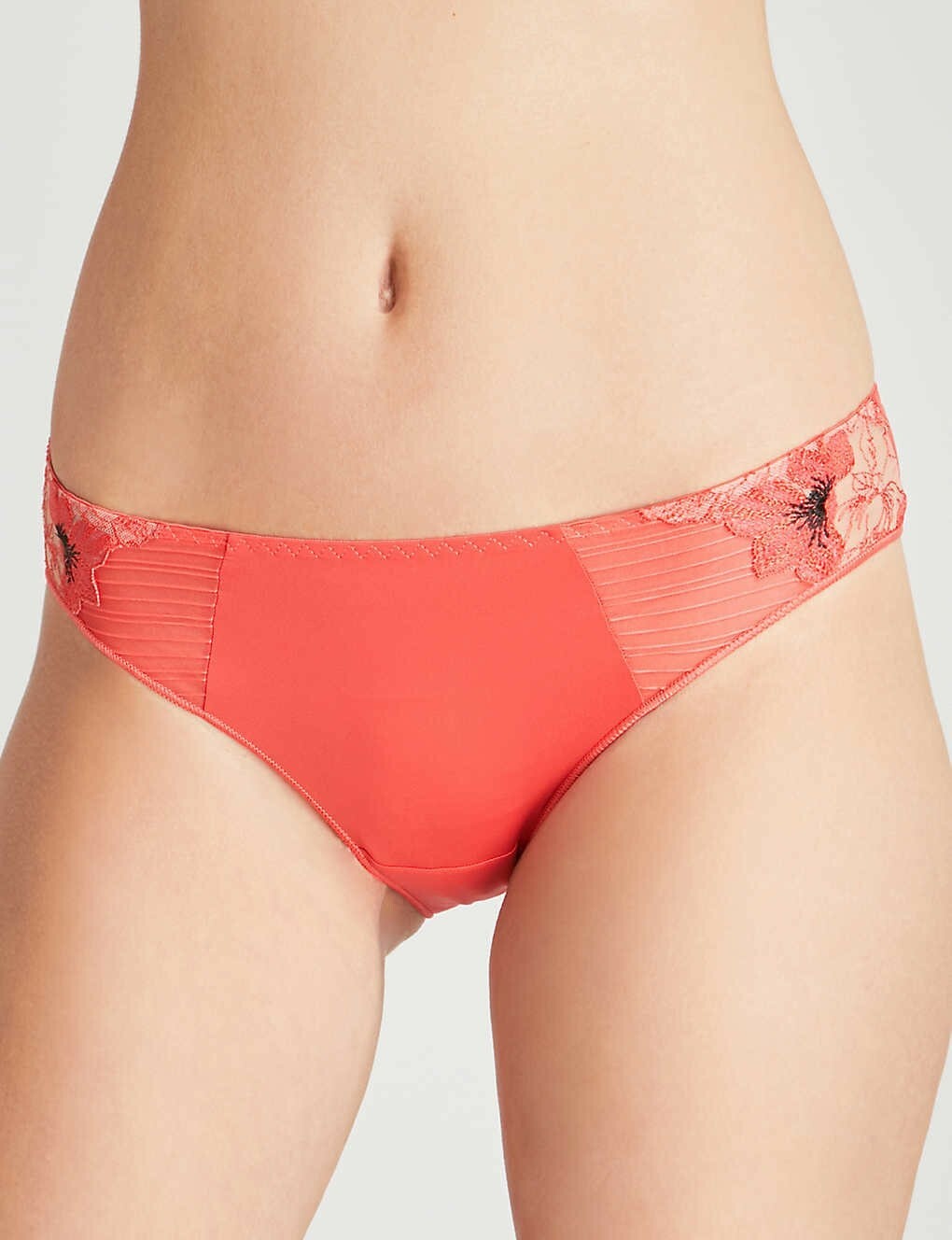 Maison Lejaby 272241 Women’s Red Lace Jersey Bikini Briefs Underwear Size S (2)