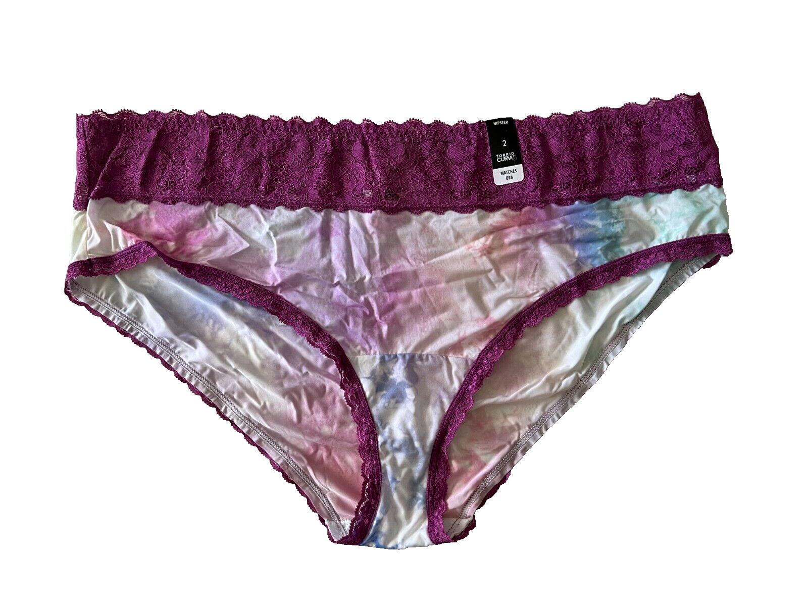 Torrid Panties Women’s Plus Size 2 Tie-Dye Hipster Lace Curve Underwear NEW
