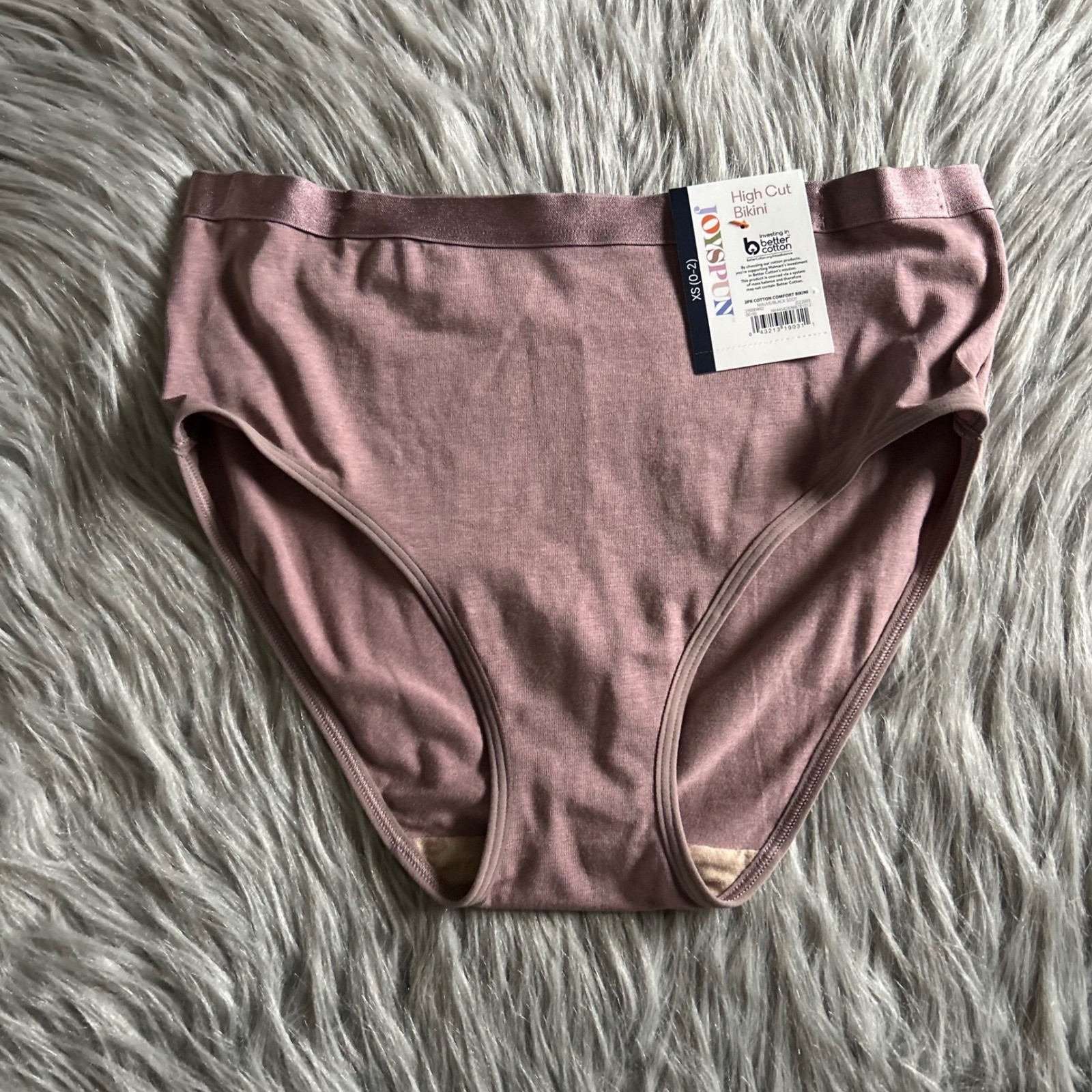 Joyspun High Cut Bikini Underwear Womens Size XS (0-2) Panties Cotton Panty