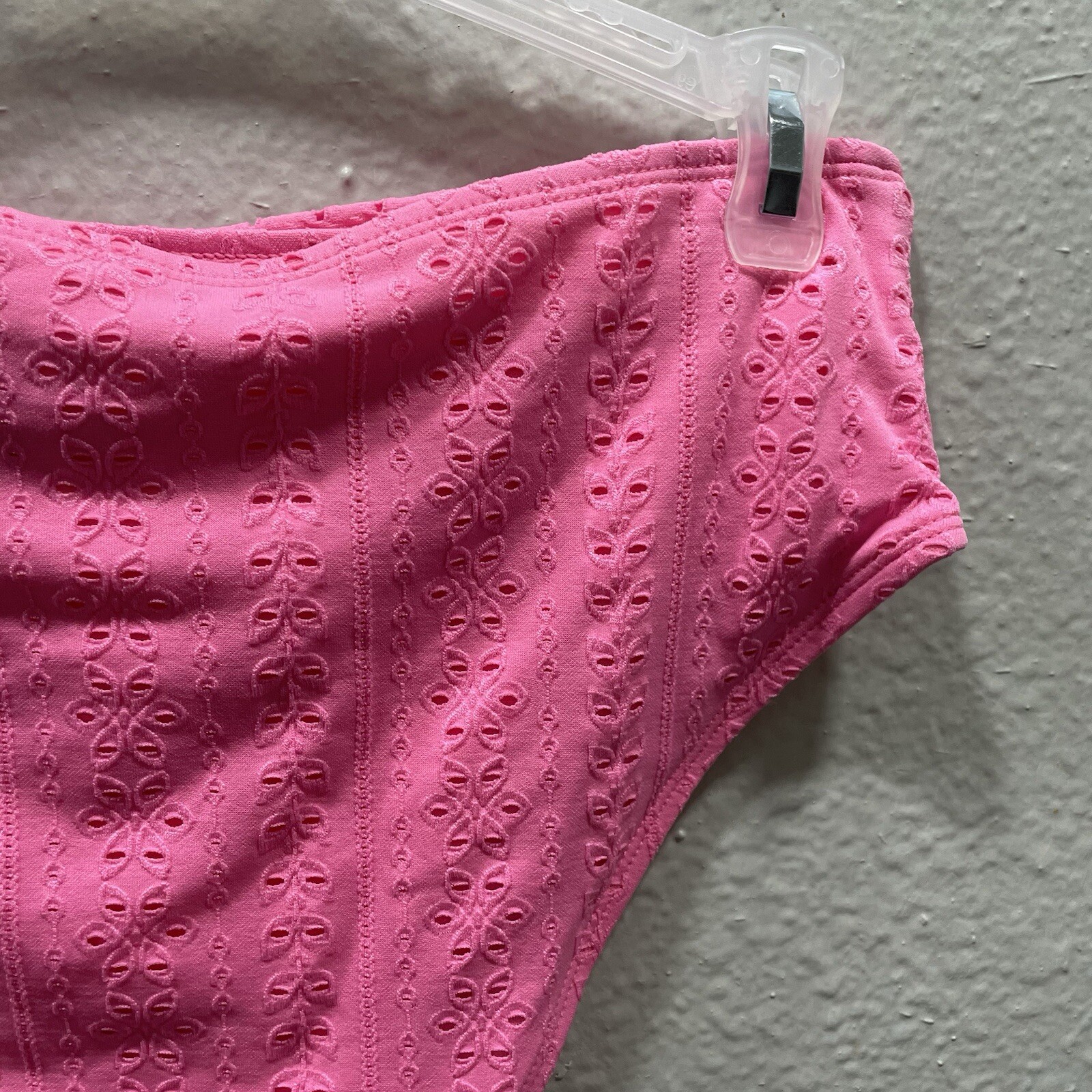 Celebrity Pink Swim NWT Pink Eyelet Side Tie Bottom Bikini Size S