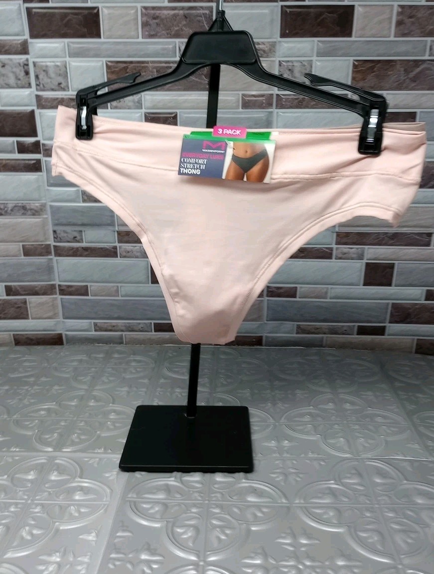 MAIDENFORM Women L/7 Everyday Luxe Stretch 3 Pair THONG Panty DM3TTH A1EV