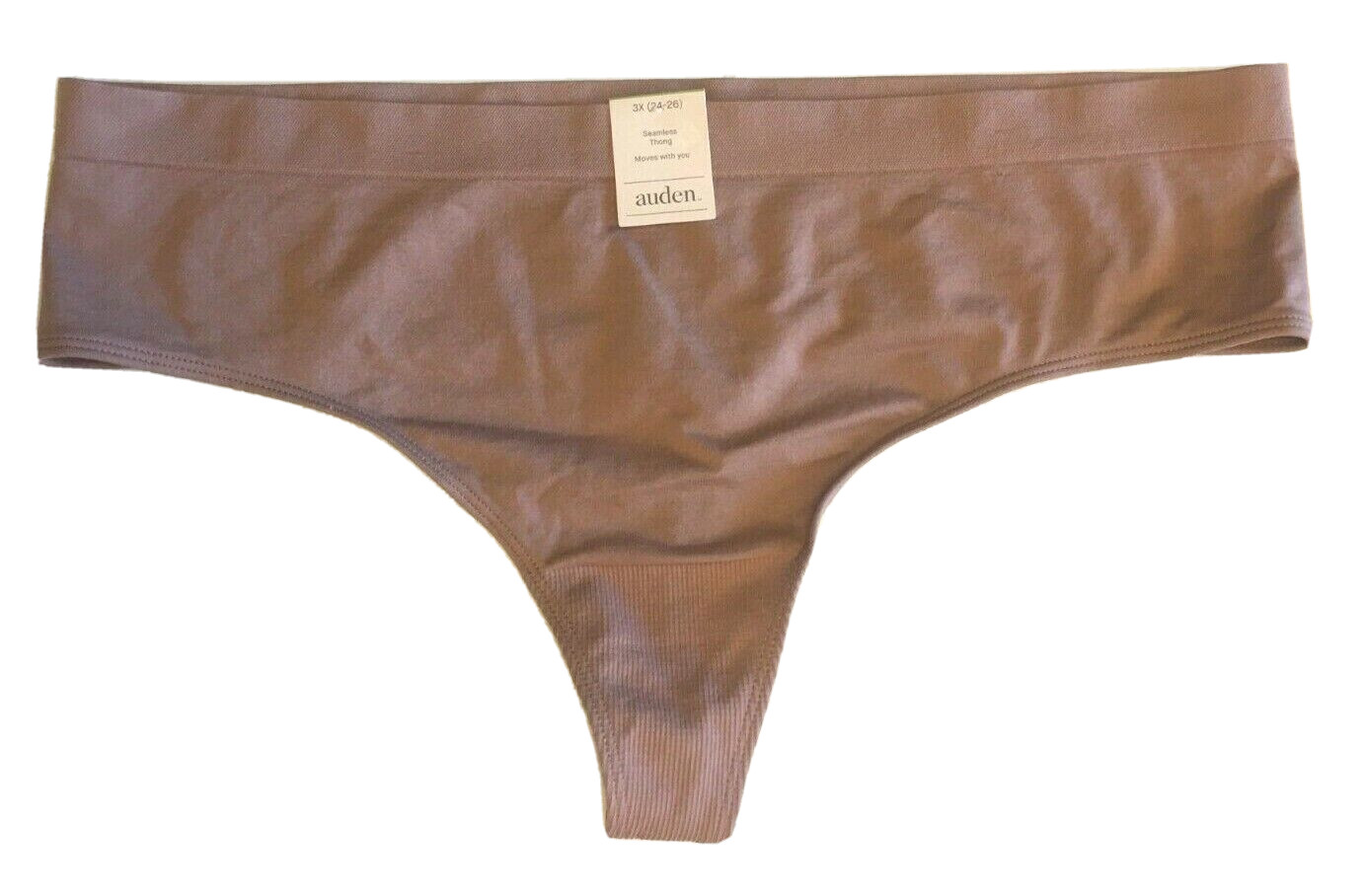 Mauve Seamless Thong Panties Womens Size 3X (24-26) Sexy Smooth Soft Solid NWT