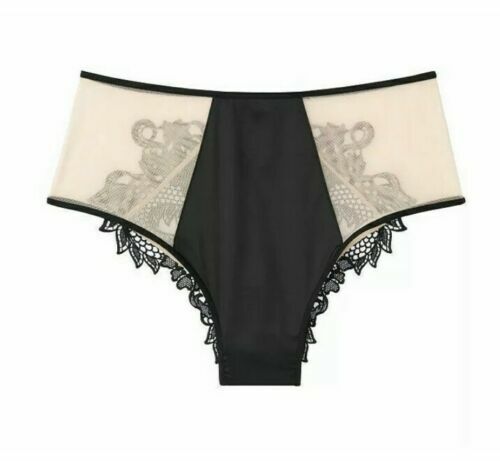 Victorias Secret SEXY Dragon LUXE Applique Brazillian Cheeky Panty Black NWT S