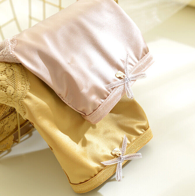 1/6 Pack Lot Womens Seamless Silky Satin Panties Briefs Underwear Lady Lingeries