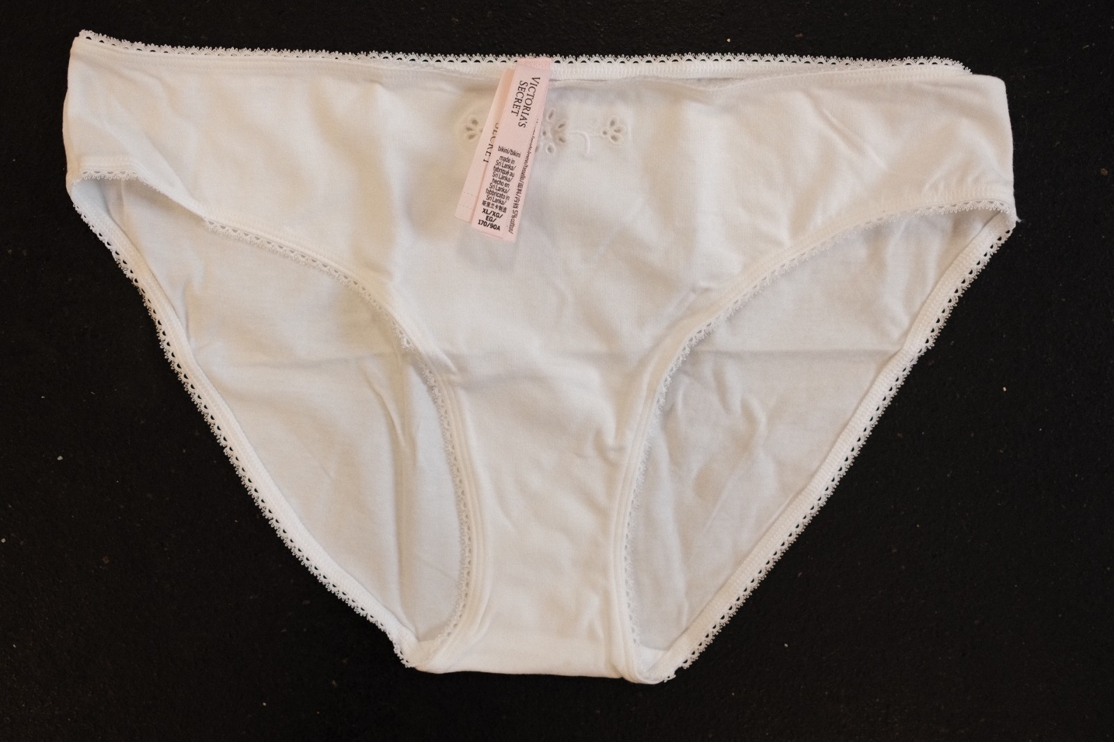 Victoria’s Secret Bikini Panty VS White New With Tags Size XL In Hand Now