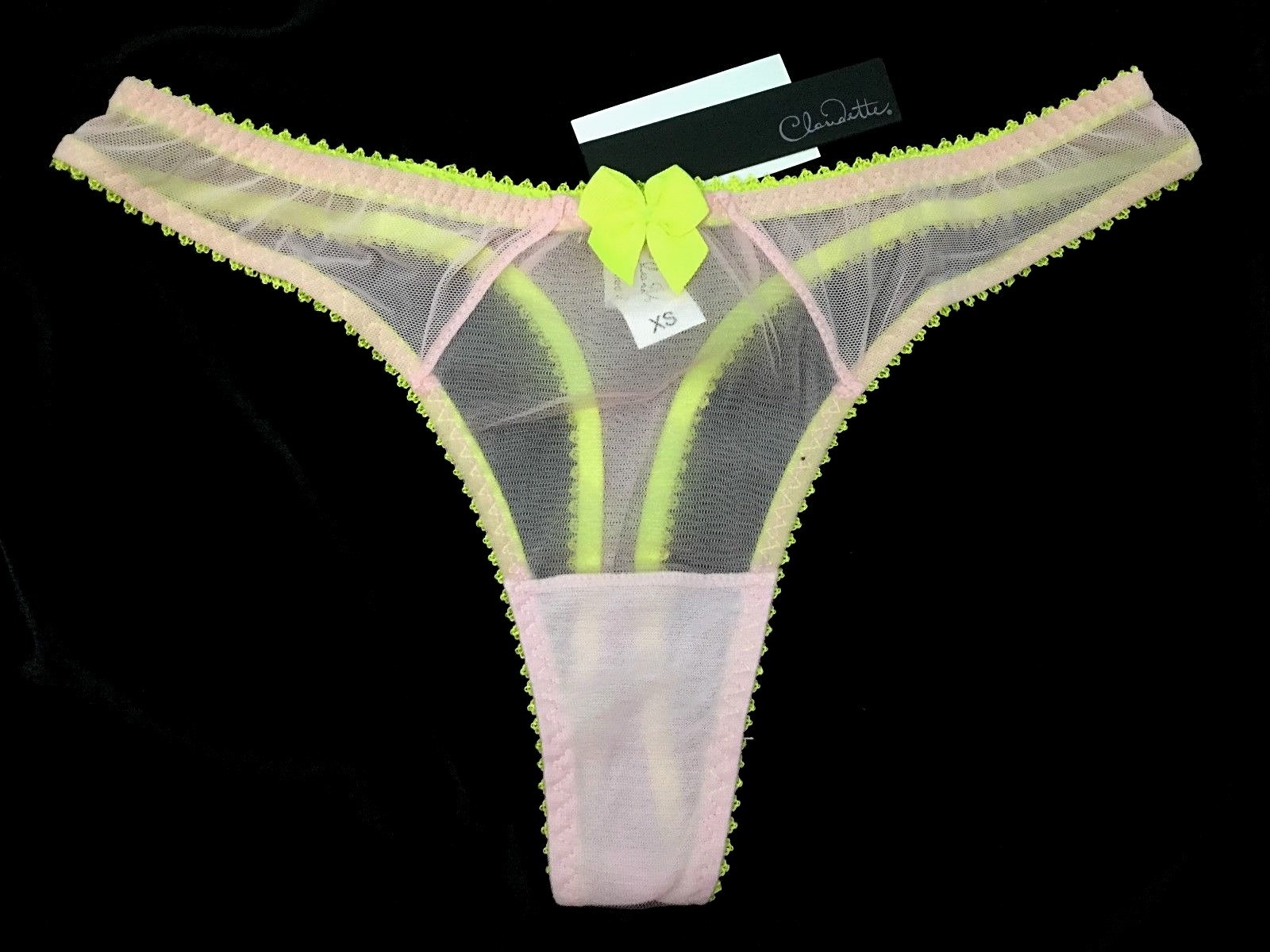 Claudette Dessous Thong Bikini Panty Briefs Sexy Lingerie Panties Peony Limeade