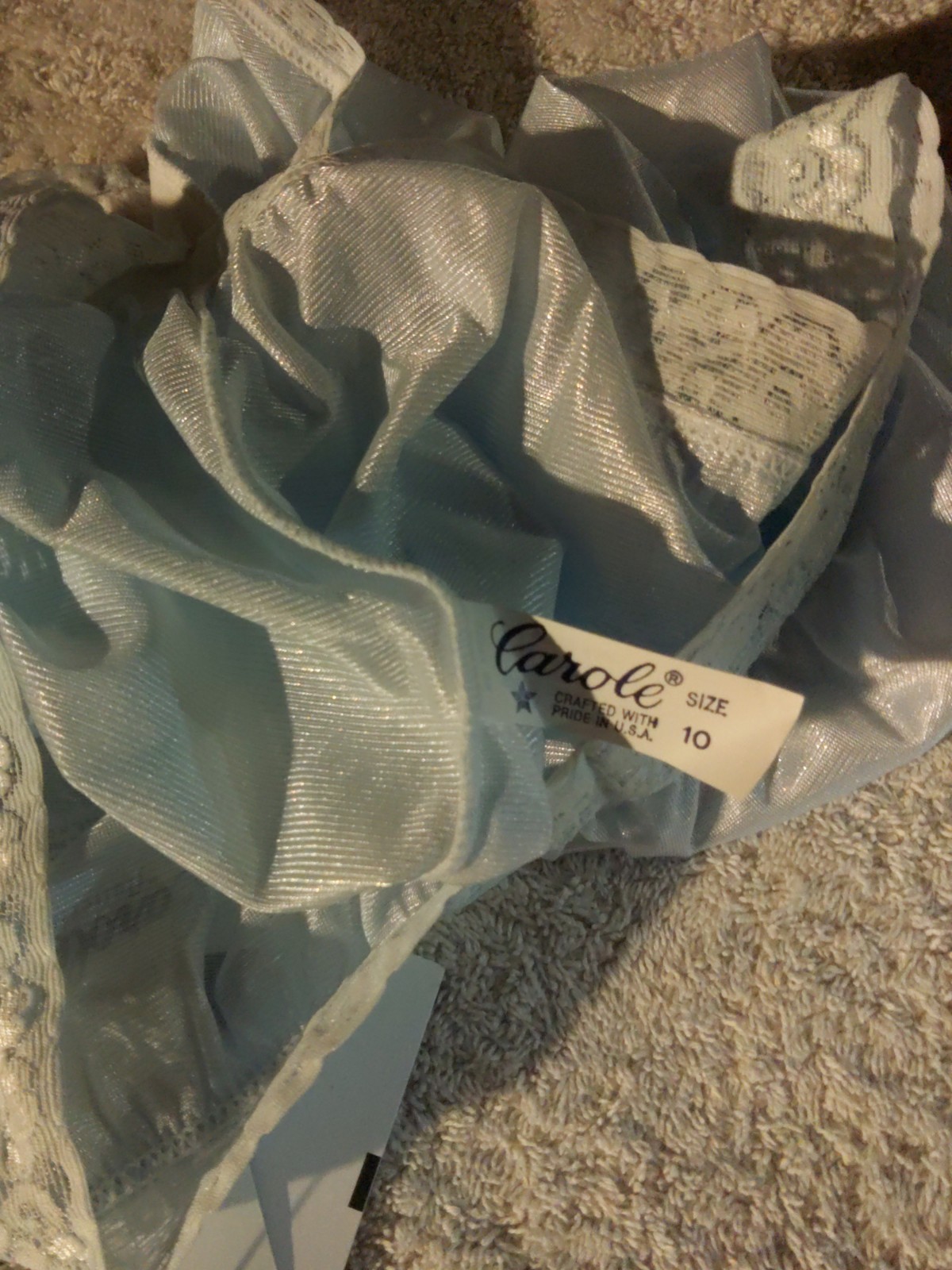 New! Carole 100% Nylon Brief Panties Size 10 – Style 945 Baby Blue