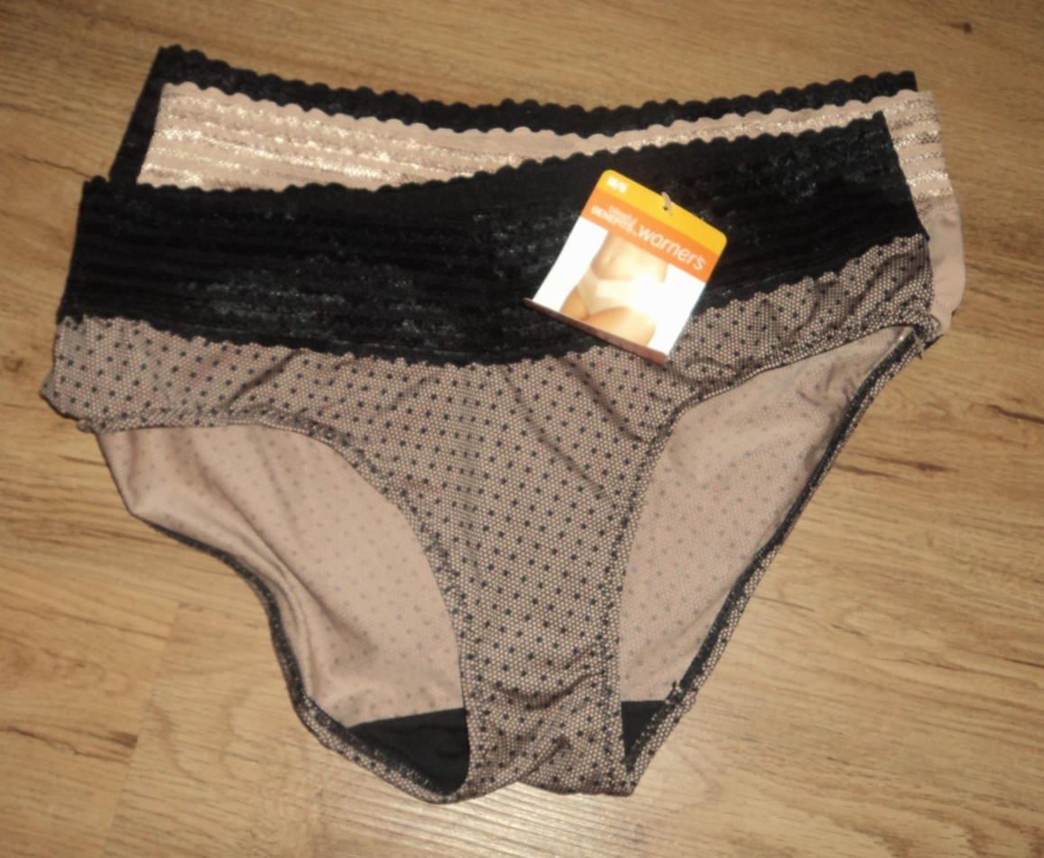 Lot of 3, Warner’s No Muffin Top Hipster Panties, Size 6/M, NWT