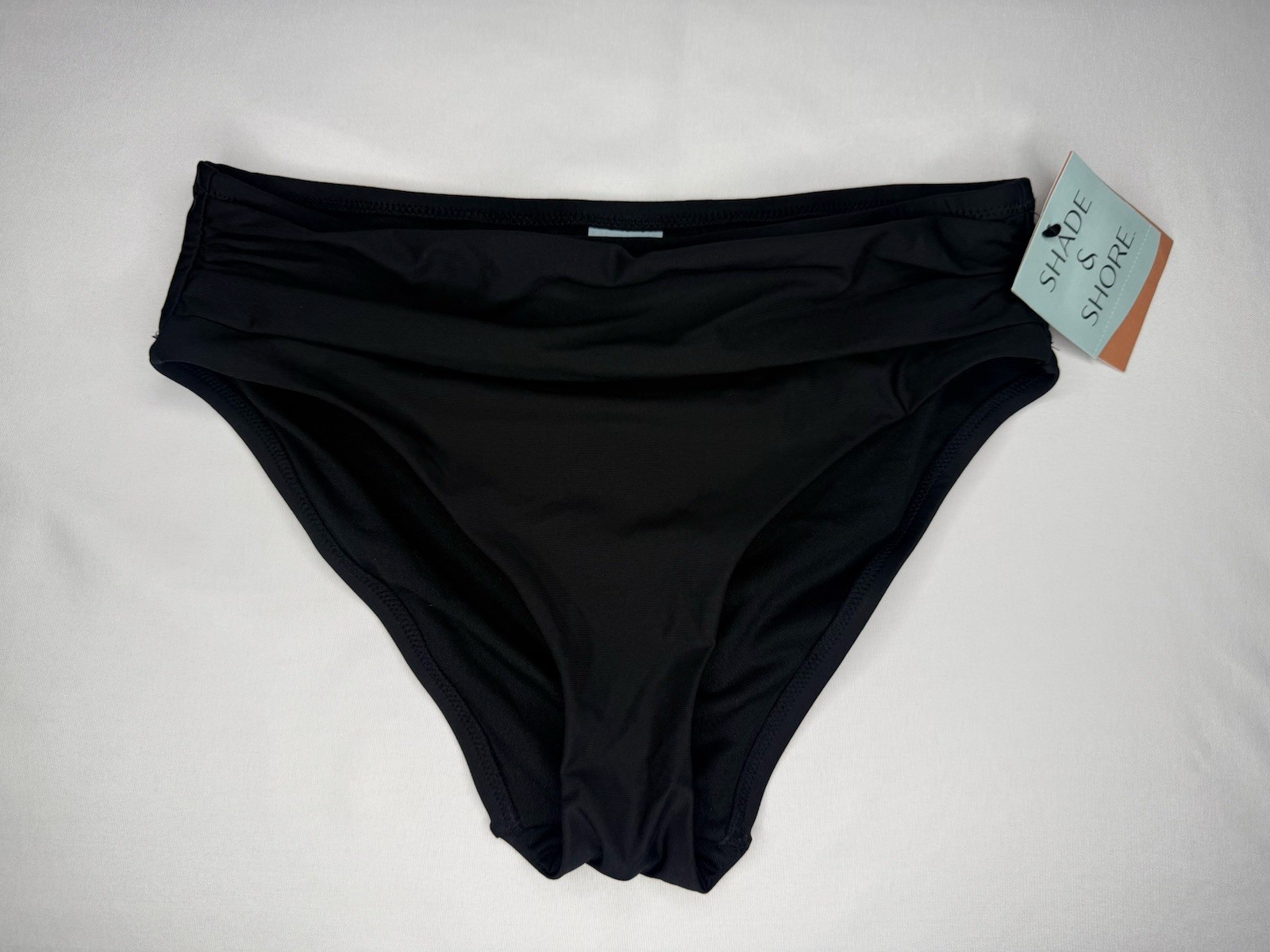 Shade & Shore Women’s Black Solid Bikini Panties, Size S (4-6)