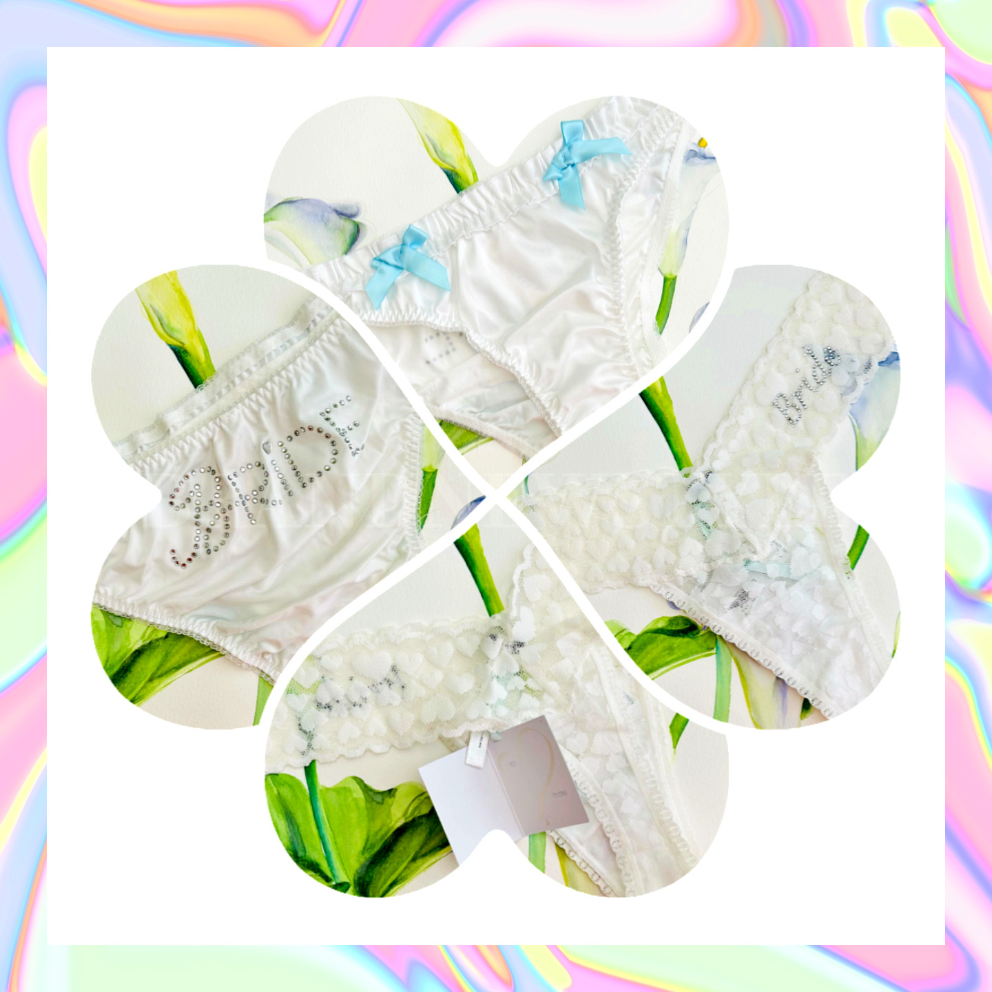 Victoria’s Secret I DO BRIDE WHITE CHEEKINI LACE THONG BLING PANTIES U pick NEW