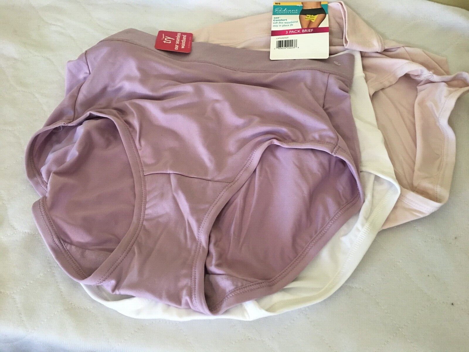 Vanity Fair Radiant Womens Brief Underwear Panties 360 Comfort 3 Pairs U pick