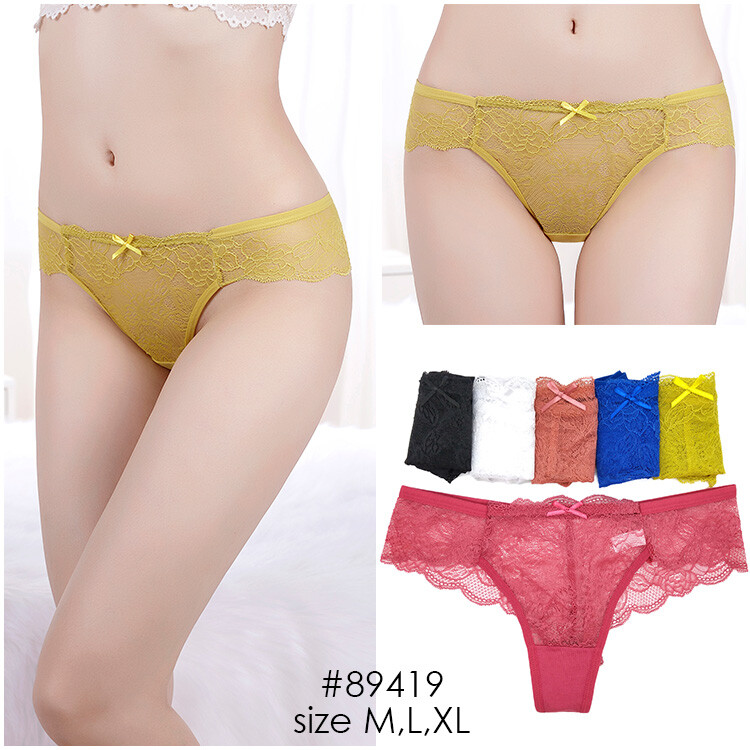 Women’s Lace Briefs Bikini Brazilian Miami Pretty Sexy Knickers Panties 6 8 10