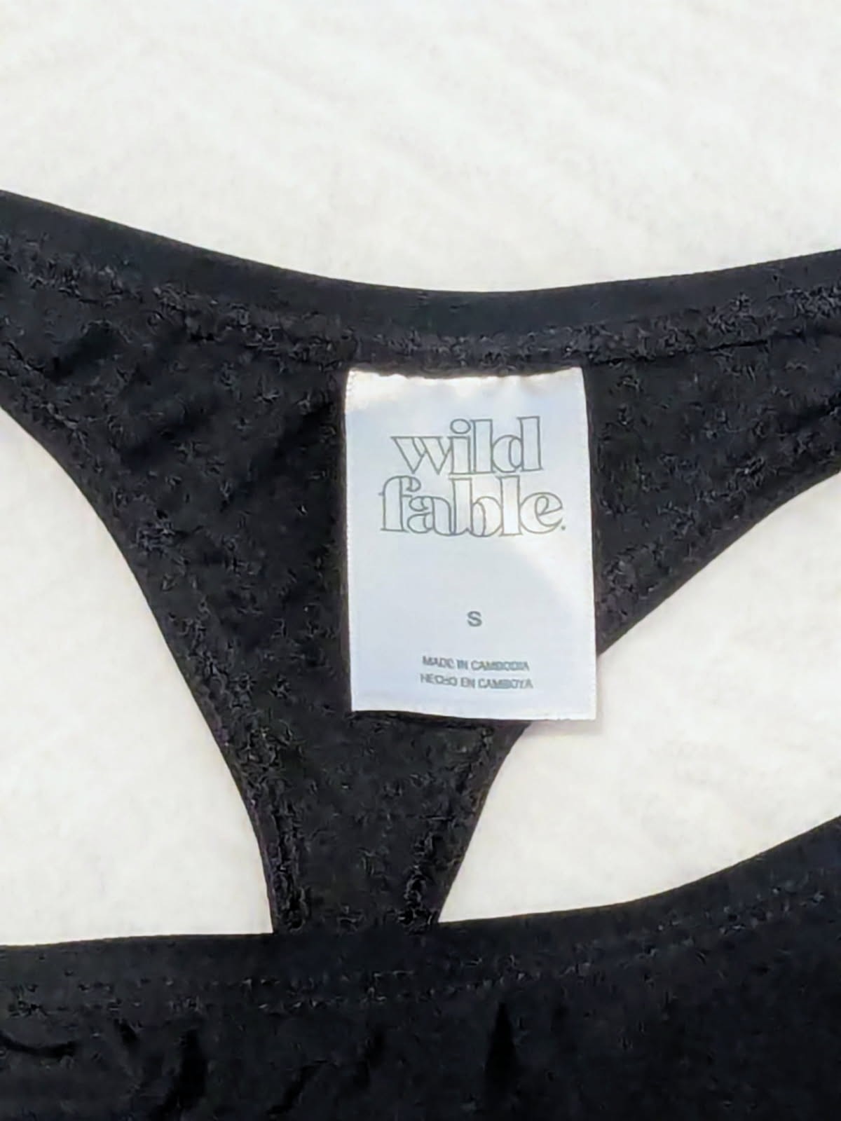 Black Low Rise Extra High Leg Women’s Thong Size S