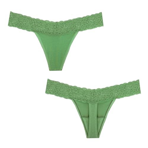 Lace Thongs for Women Sexy Thong X-Large 10pcs Cotton Lace Thongs-multicolor