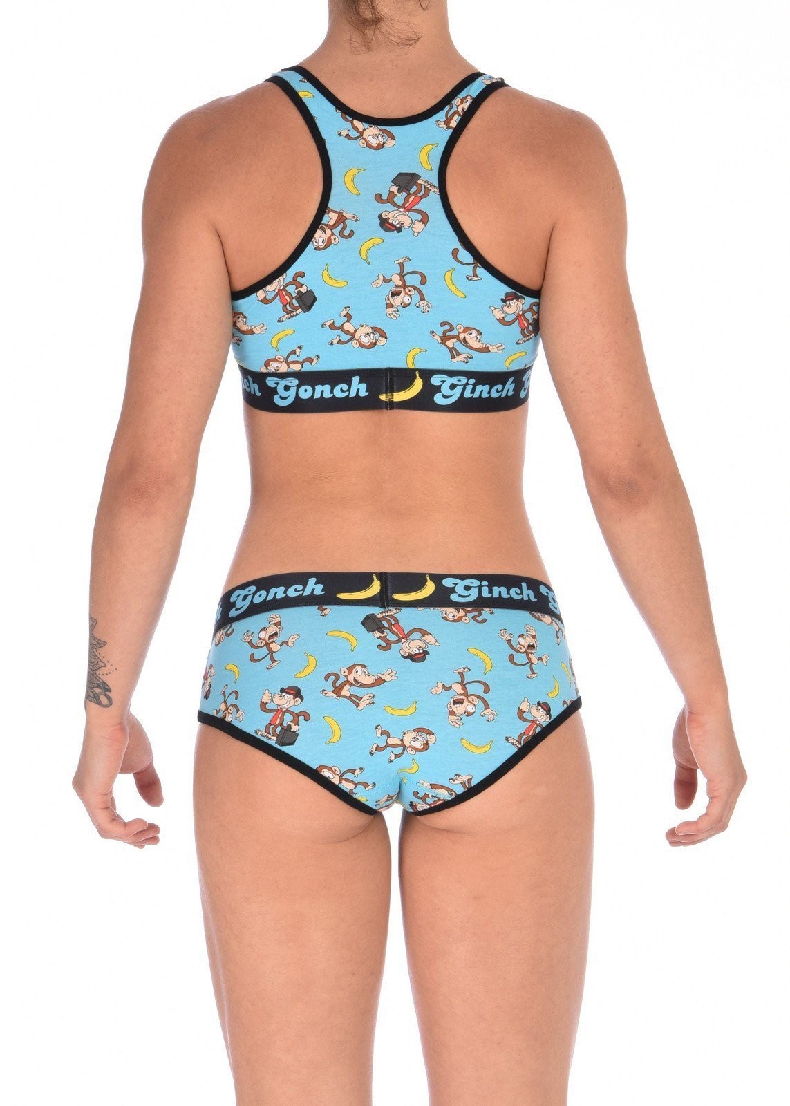 Ginch Gonch Women’s Monkey Business Boyfriend Briefs Cotton Stretch NEW