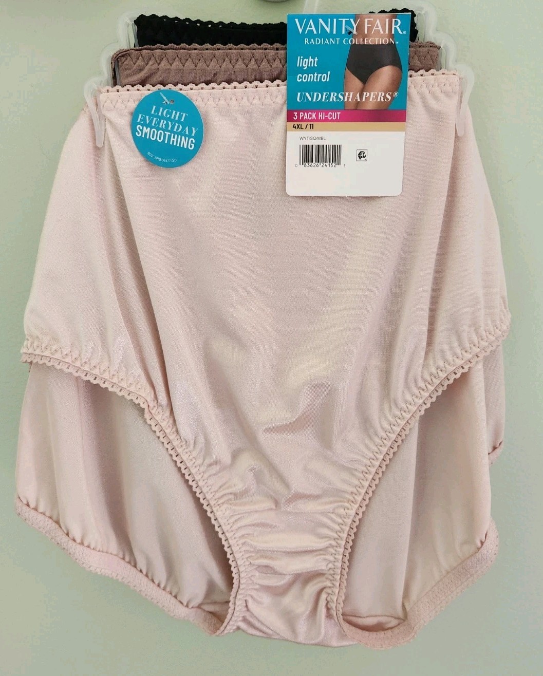 Vanity Fair Women’s 4XL (11) Hi-Cut Light Control Undershapers Briefs Panties