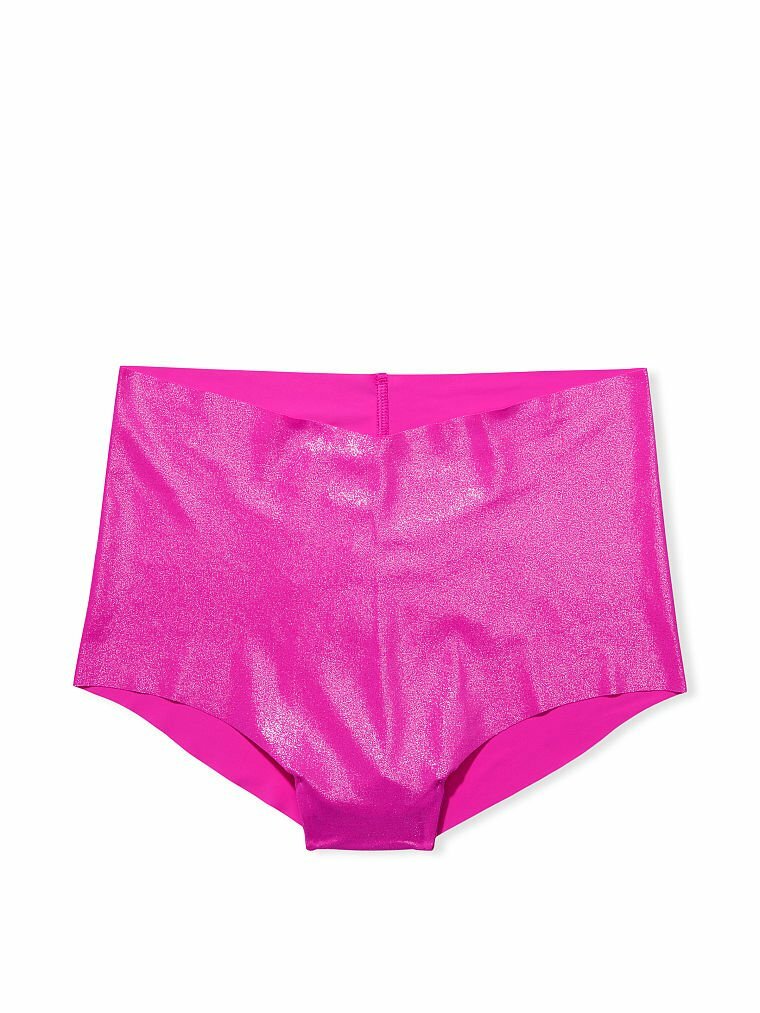 XXL Fuschia SHIMMER NO SHOW Edge Victorias Secret High Waist Midi Brief Pantie
