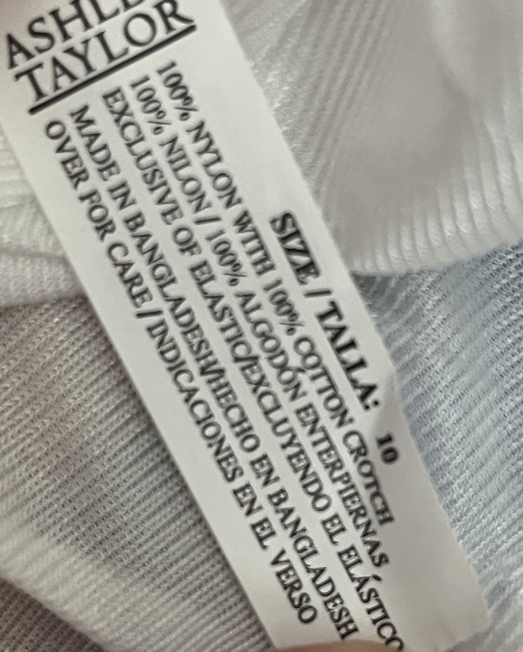 Vintage Kmart Ashley Taylor 100% Nylon White Briefs Panties Women’s 10 2pr NEW