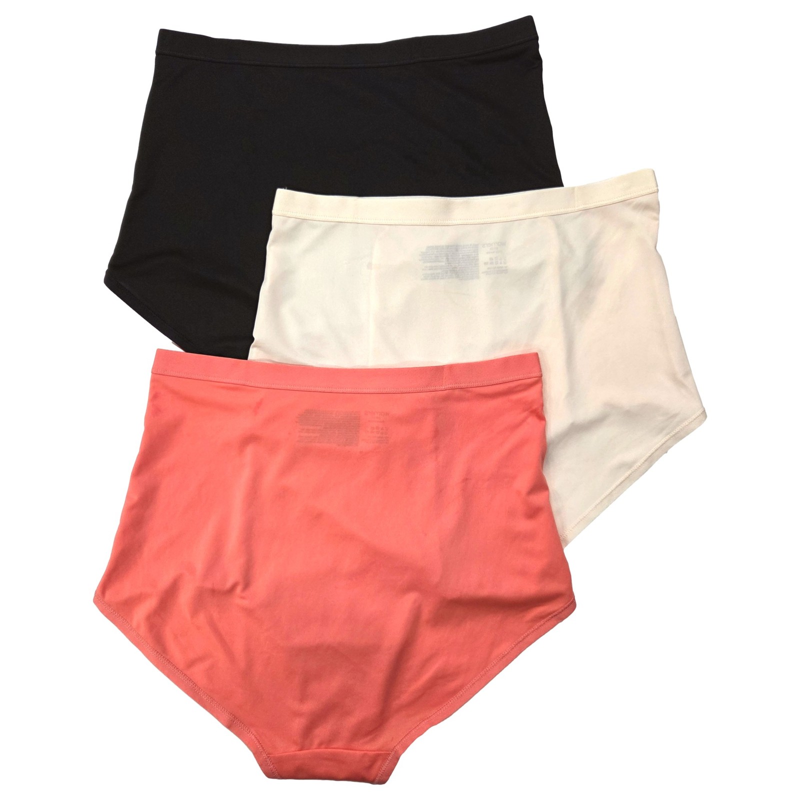 Warners Womens 3pc Tummy Smoothing Microfiber Brief Panty Set Pink