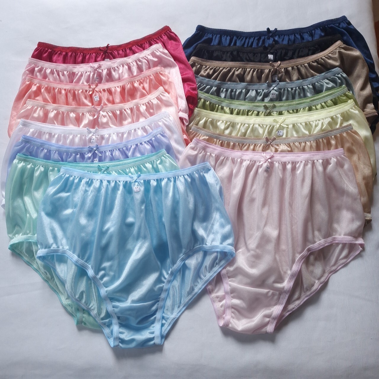 16 Nylon Panties Underwear Unisex Silky Soft Smooth Briefs High Waist 30″-36″ L