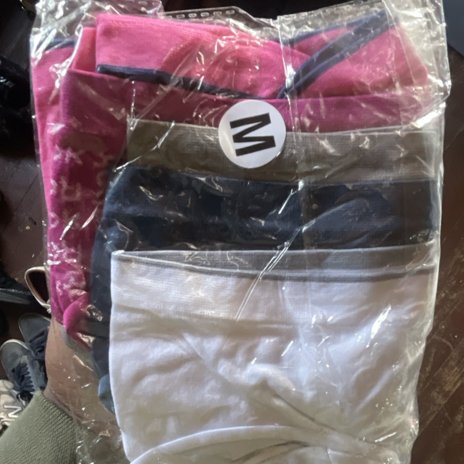 Reebok Women’s Bikini Panties 4 Pack Pink Black Gray White Size M Regular