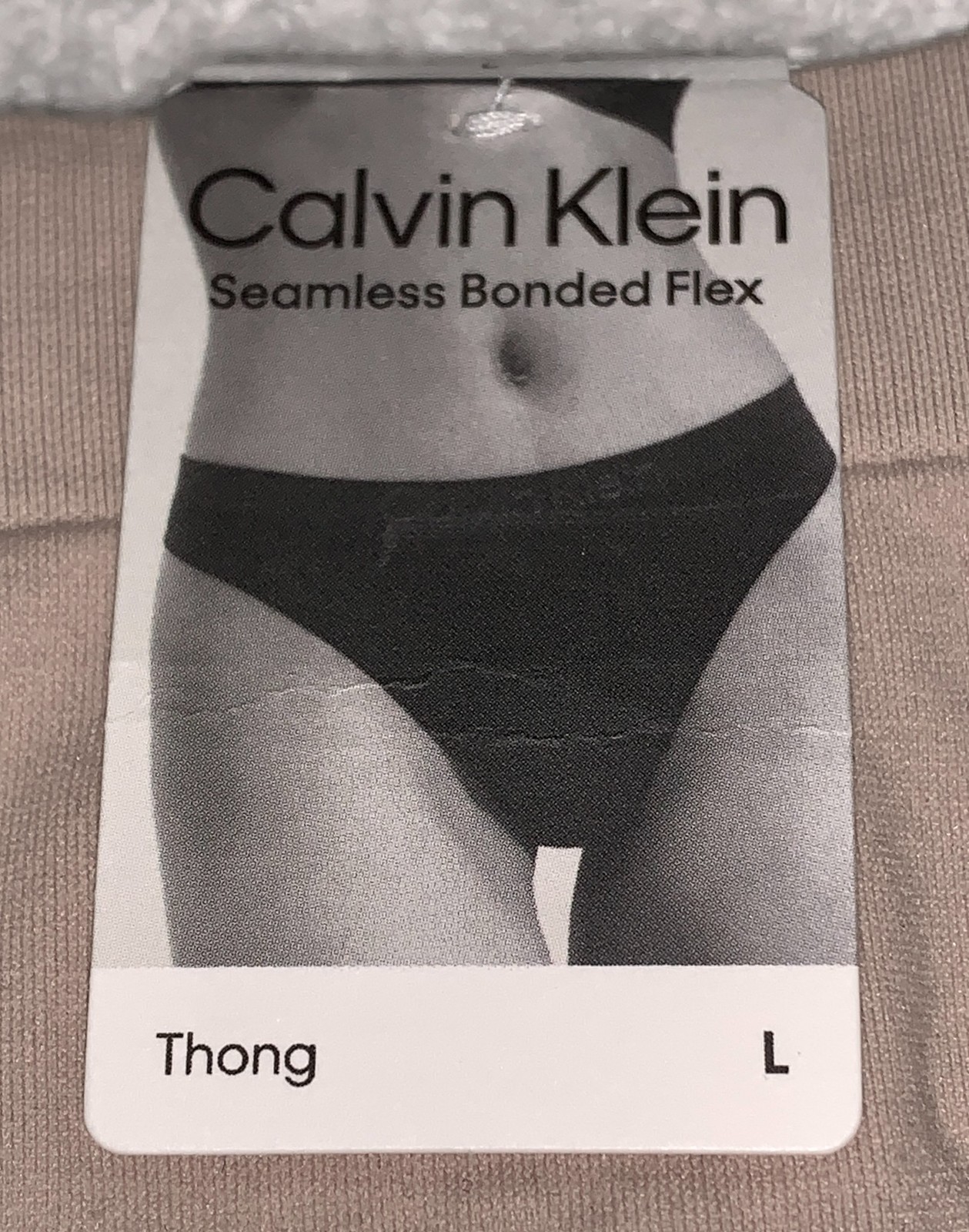 CALVIN KLEIN Bonded Flex Seamless Cedar Nude Thong Panty Womens Sz XS 4 M 6 L 7